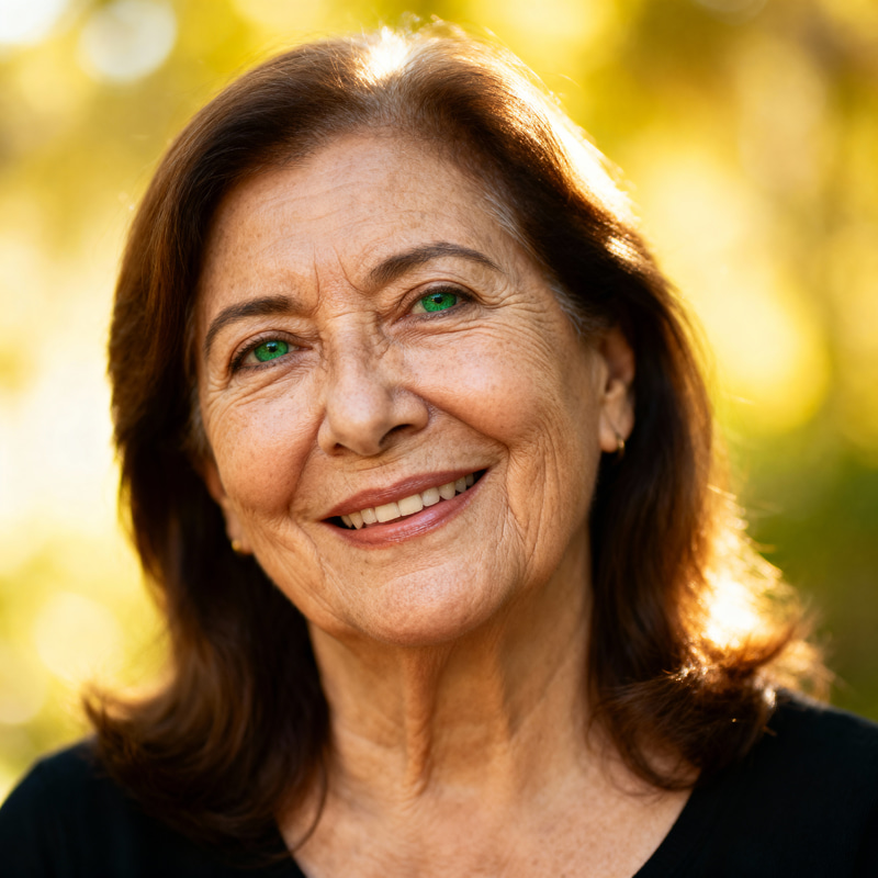 Attractive 75-Year-Old Chilean Woman Radiating Warmth