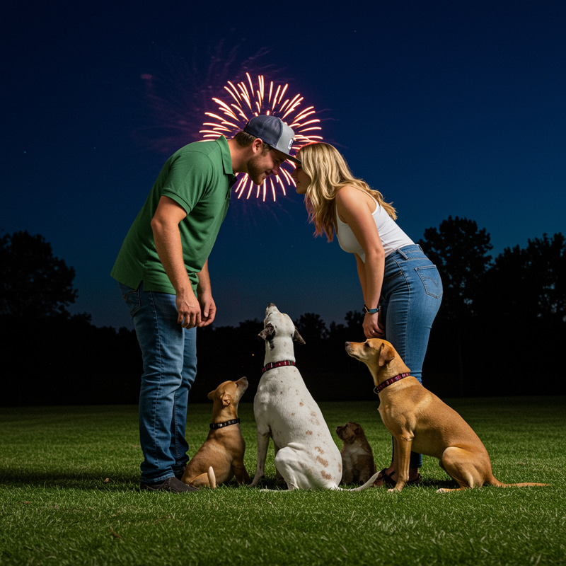 Romantic 4th of July Moment: Couples & Fireworks