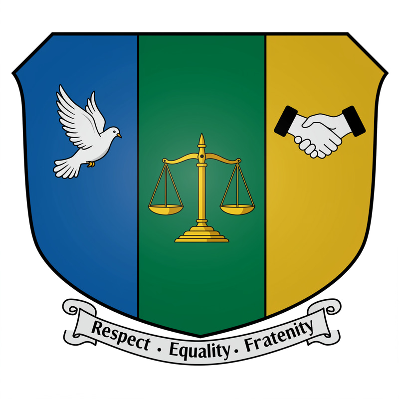 Coat of Arms Symbolizing Respect, Equality, Brotherhood Coat of Arms Symbolizing Respect, Equality, Brotherhood