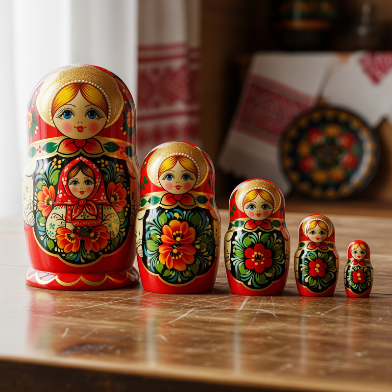 Colorful Matryoshka Dolls - Unique Russian Treasures