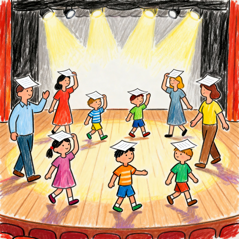 Children's Theatre Stage Drawing with Parents Children's Theatre Stage Drawing with Parents