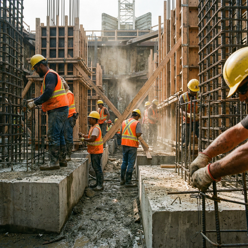 Mega-Mansion Foundation Construction Site