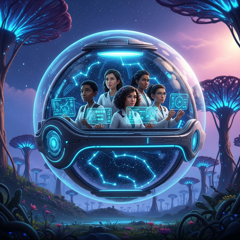 Futuristic Orb with Glowing Constellations Futuristic Orb with Glowing Constellations