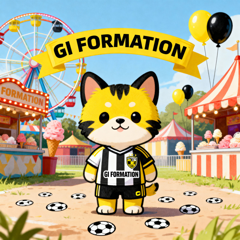 GI FORMATION Youth Soccer Mascot in Yellow and Black GI FORMATION Youth Soccer Mascot in Yellow and Black