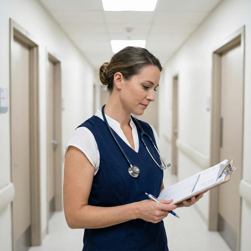 Professional Nurse in Uniform - Caring & Competent Professional Nurse in Uniform - Caring & Competent