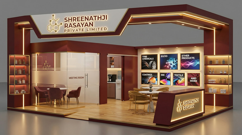 Futuristic Exhibition Stall Design for Shreenathji Rasayan Futuristic Exhibition Stall Design for Shreenathji Rasayan