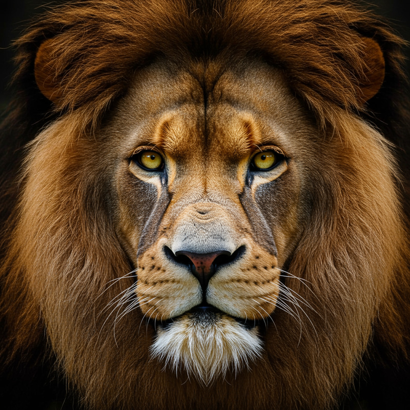 Man Transformed into Majestic Lion Artwork Man Transformed into Majestic Lion Artwork