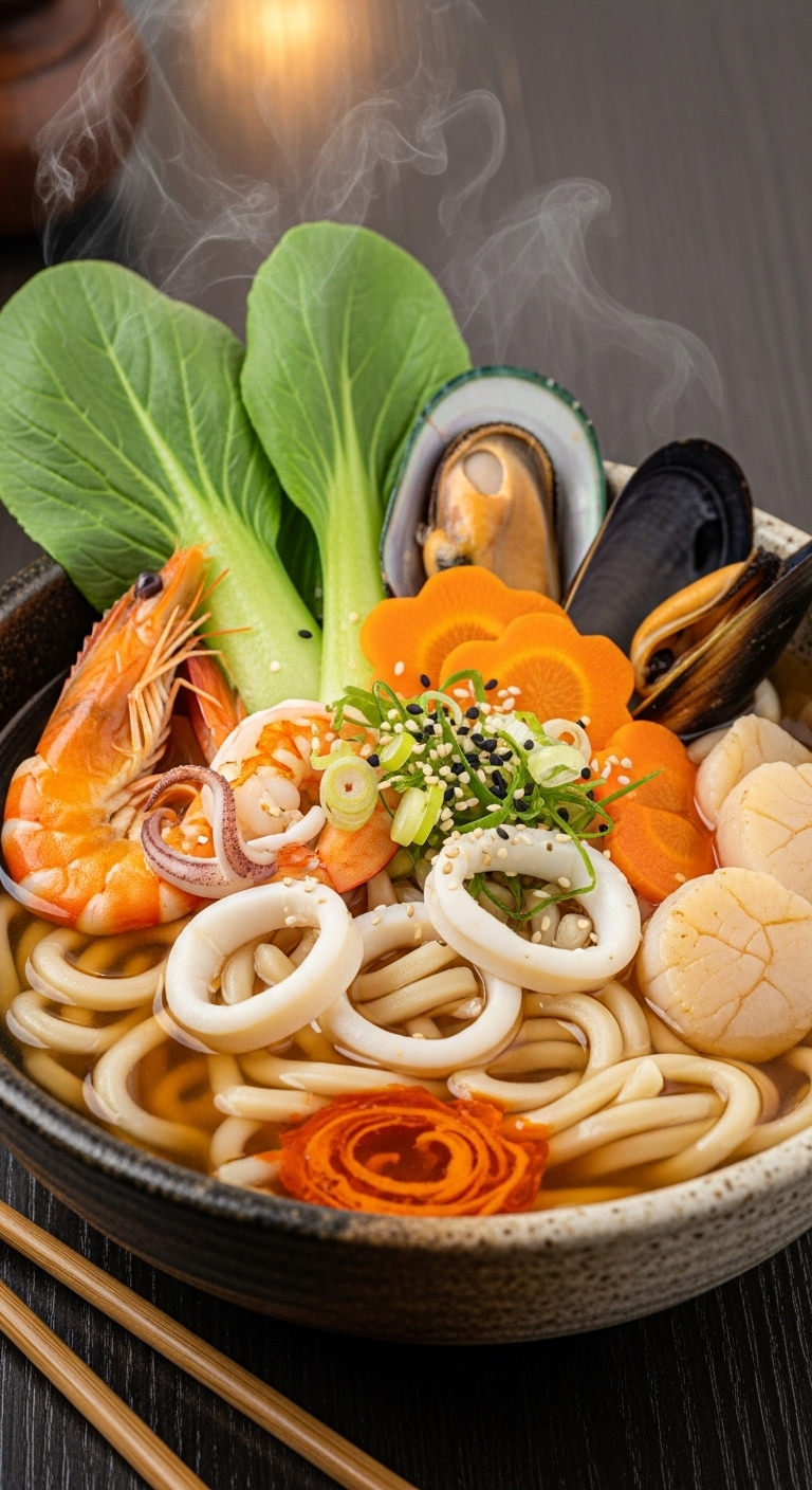 Delicious Seafood Udon Noodles Recipe Delicious Seafood Udon Noodles Recipe