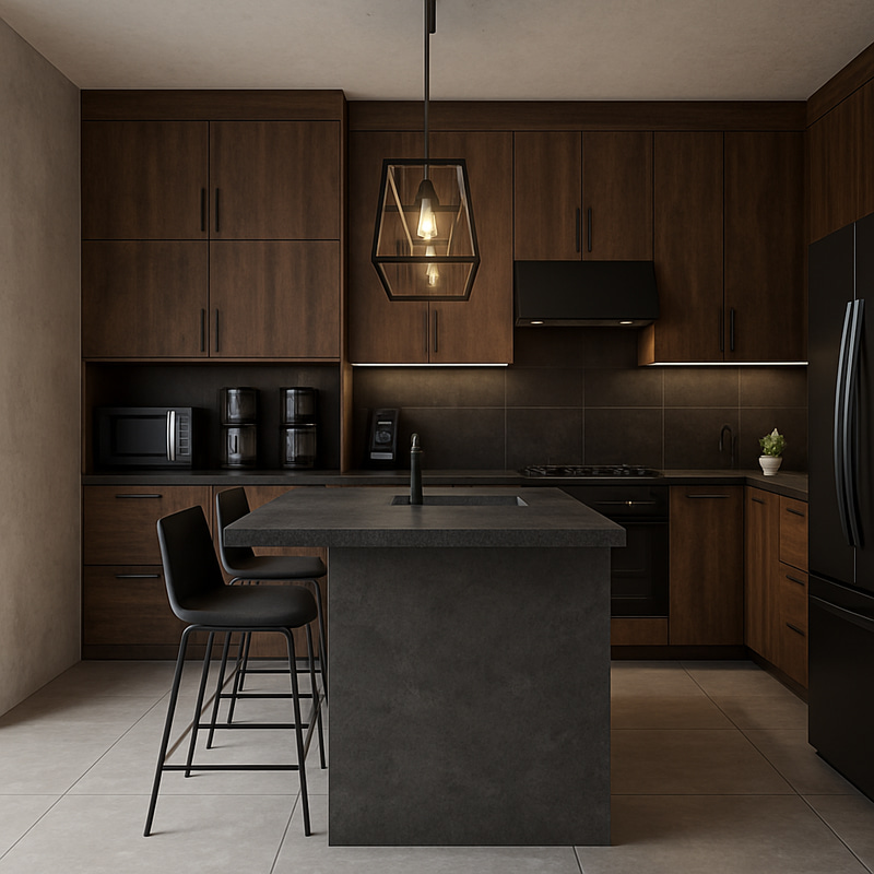 Modern Rustic Kitchen Redesign with Central Island Modern Rustic Kitchen Redesign with Central Island