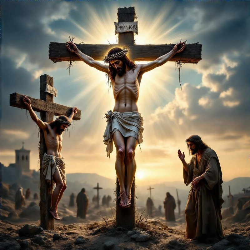 Divine Perspective of the Crucifixion at Golgotha Divine Perspective of the Crucifixion at Golgotha