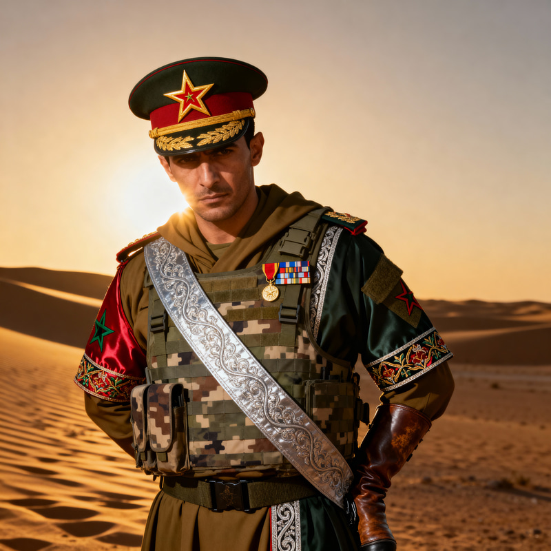 Moroccan Soldier: Tradition Meets Modern Duty Moroccan Soldier: Tradition Meets Modern Duty
