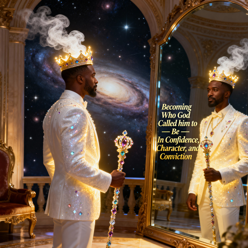 Radiant Black Man: A Celestial Transformation Radiant Black Man: A Celestial Transformation