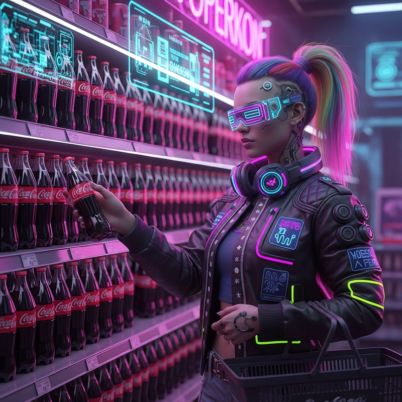 Futuristic Cyberpunk Supermarket Experience Futuristic Cyberpunk Supermarket Experience