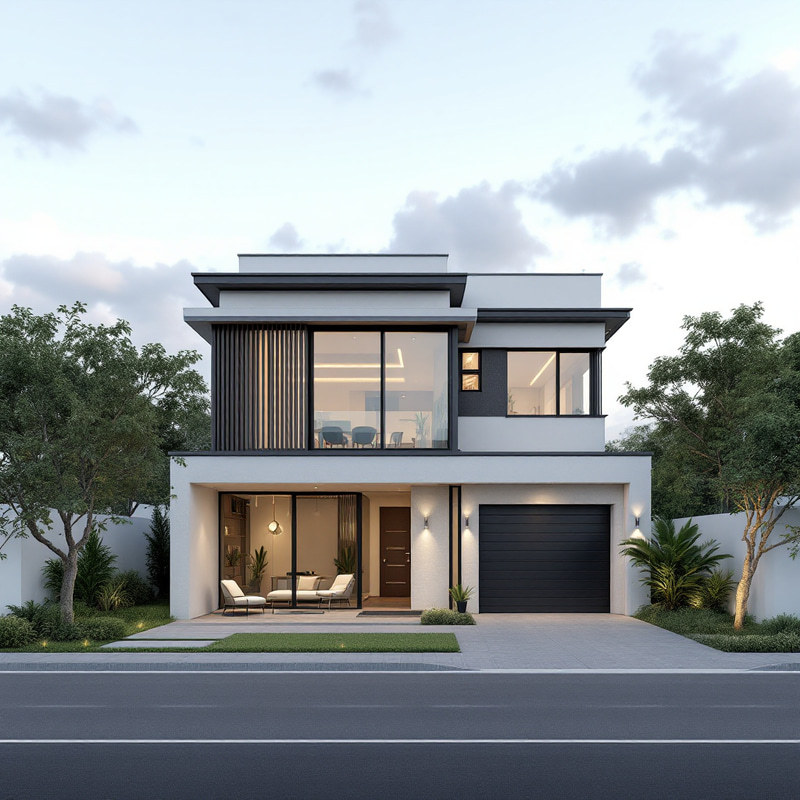 9x4.5 Meter House Plan with Corner Bathroom 9x4.5 Meter House Plan with Corner Bathroom