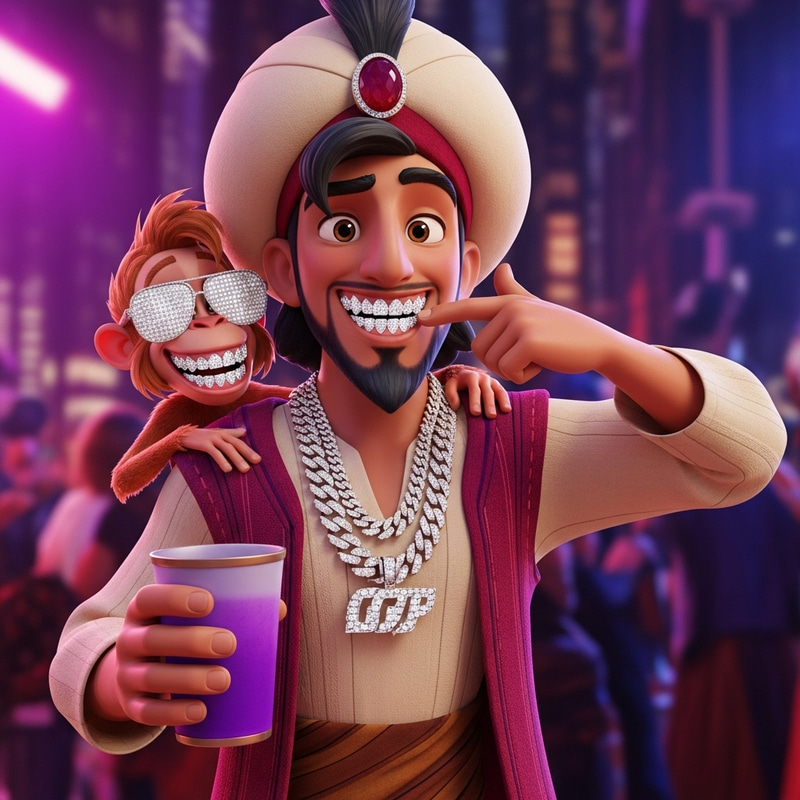 Swag Aladdin: Pixar-Style Urban Party Vibes