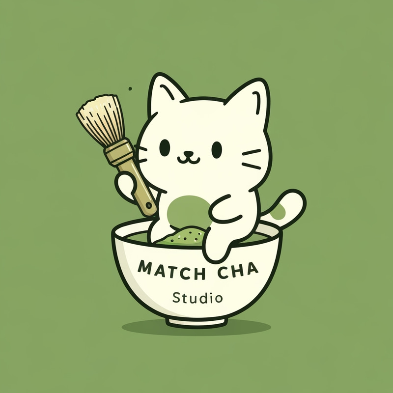 Cute Matcha Studio Mascot Design