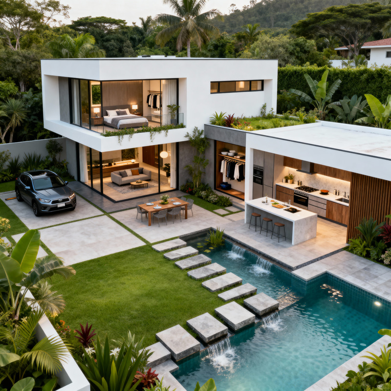 Modern Two-Storey House Plan on 600 sqm Modern Two-Storey House Plan on 600 sqm