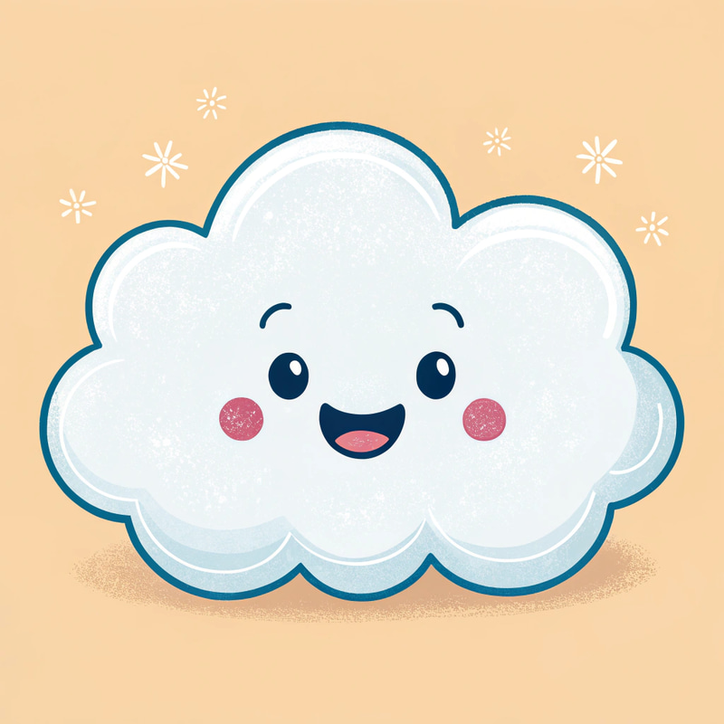 Cute White Cloud Mascot Design Cute White Cloud Mascot Design