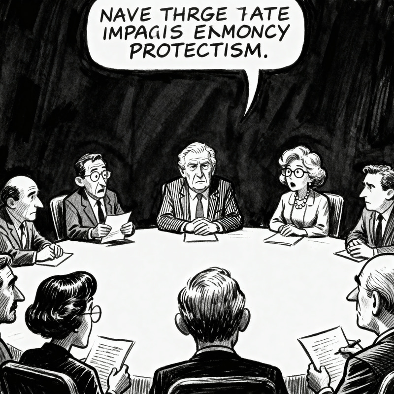 Political Cartoon on Economic Protectionism