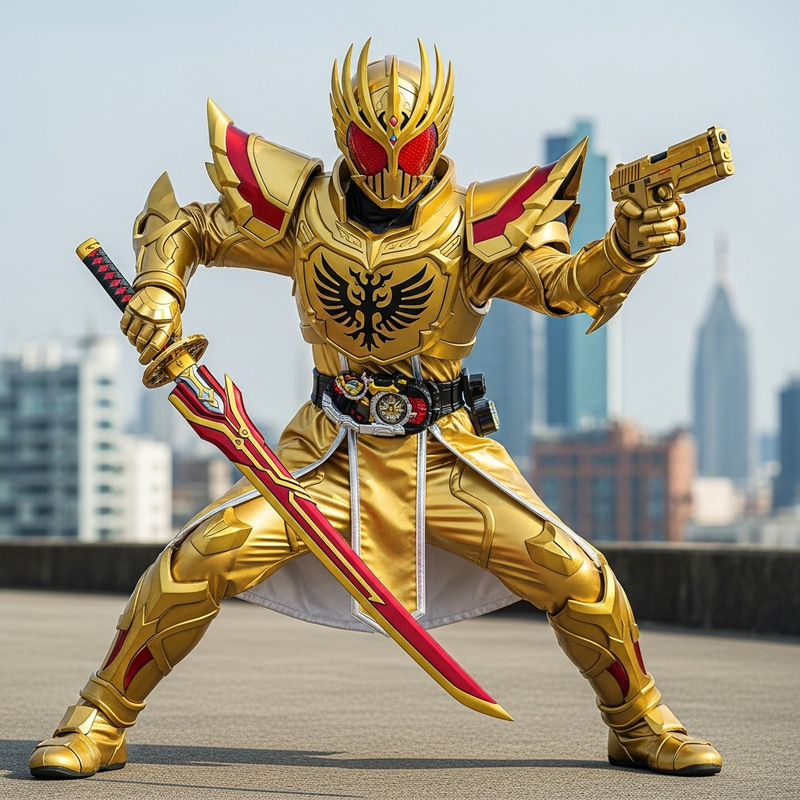 Golden Red Knight Kamen Rider Action Figure