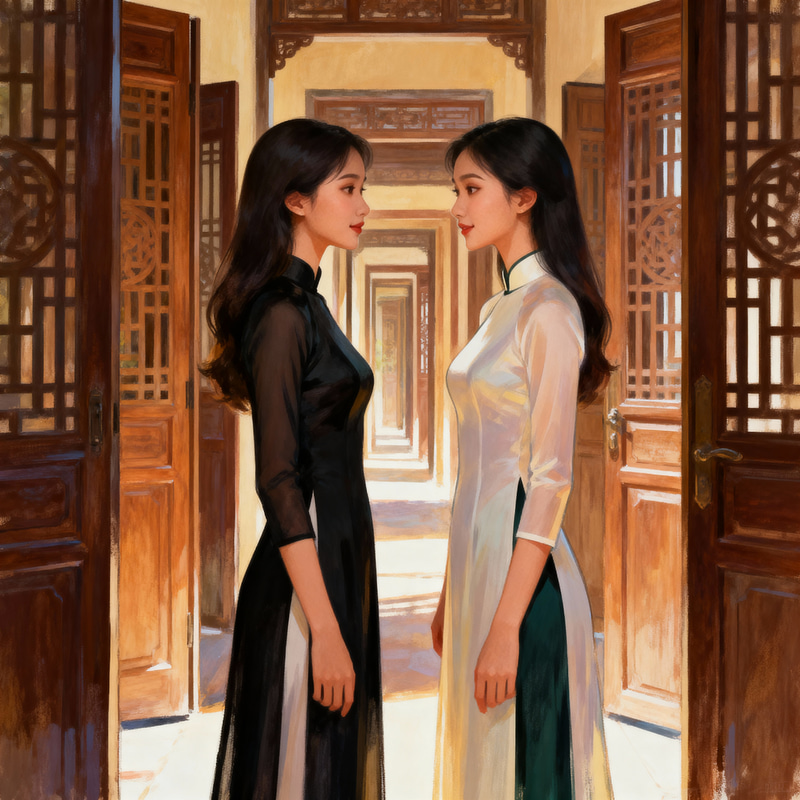 Elegant Modern Ao Dai: Vietnamese Women's Fashion Art Elegant Modern Ao Dai: Vietnamese Women's Fashion Art