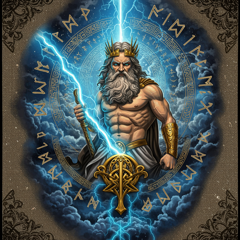 Greek Deities & Runic Symbols Tattoo Design Greek Deities & Runic Symbols Tattoo Design