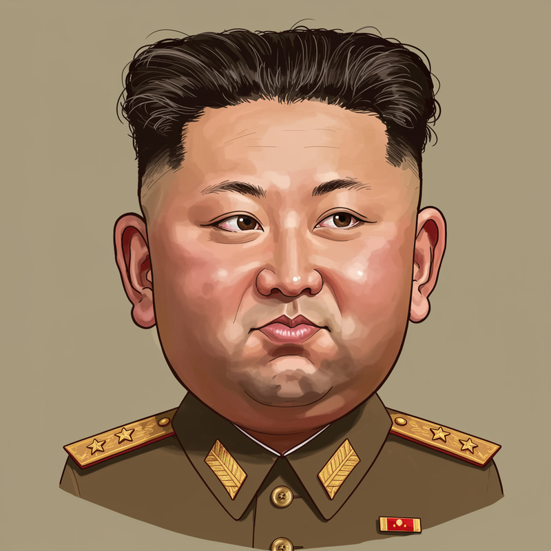 Humorous Kim Jong Un Caricature Fun