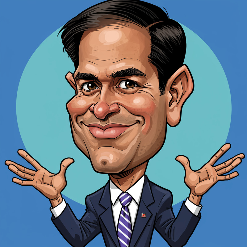 Funny Marco Rubio Caricature Art
