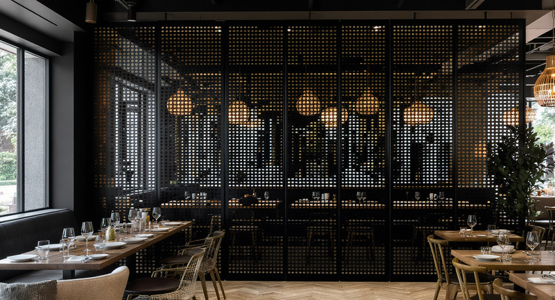 Custom Matte Black Privacy Screens for Upscale Spaces Custom Matte Black Privacy Screens for Upscale Spaces