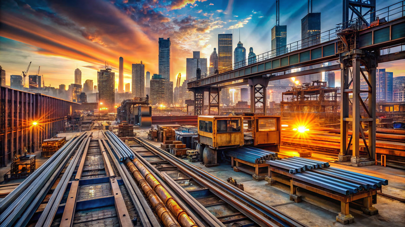 Los Angeles Steel Market: Vibrant Industrial Photography