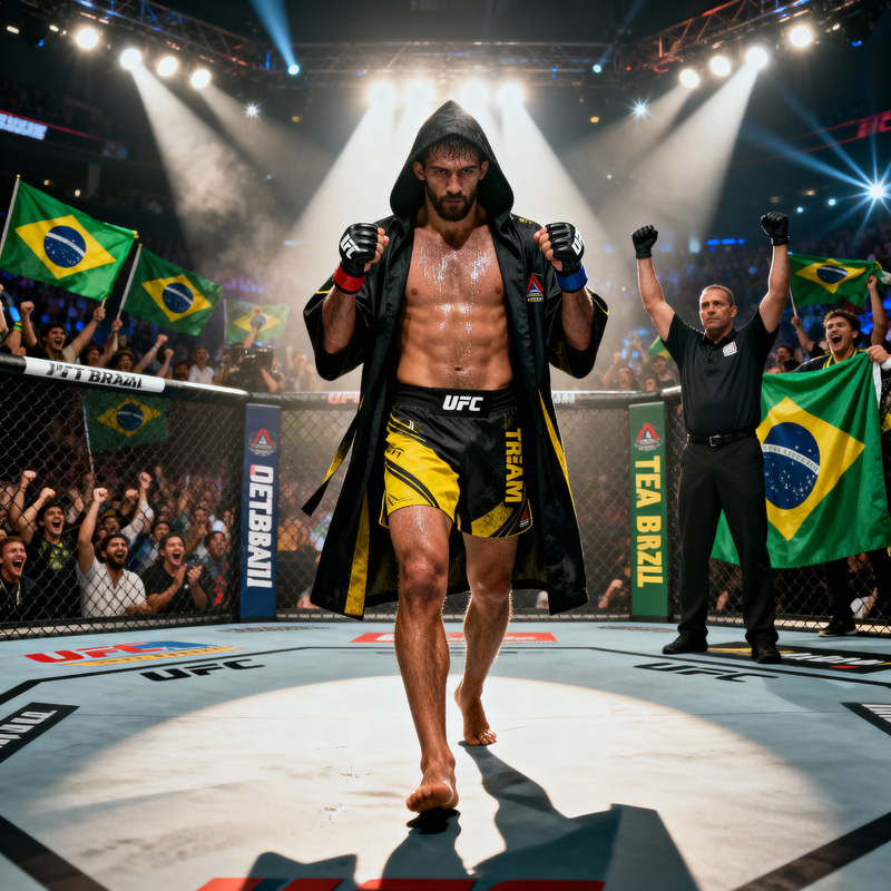 Epic UFC Fighter Entrance and Victory Scenes