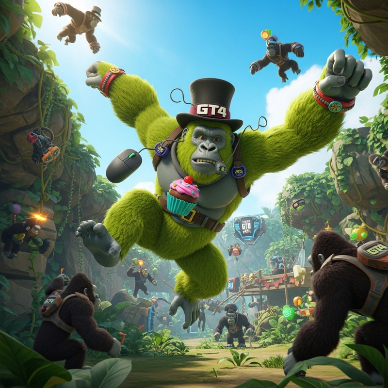 Lime Gorilla in Top Hat - Gorilla Tag VR Fun Lime Gorilla in Top Hat - Gorilla Tag VR Fun