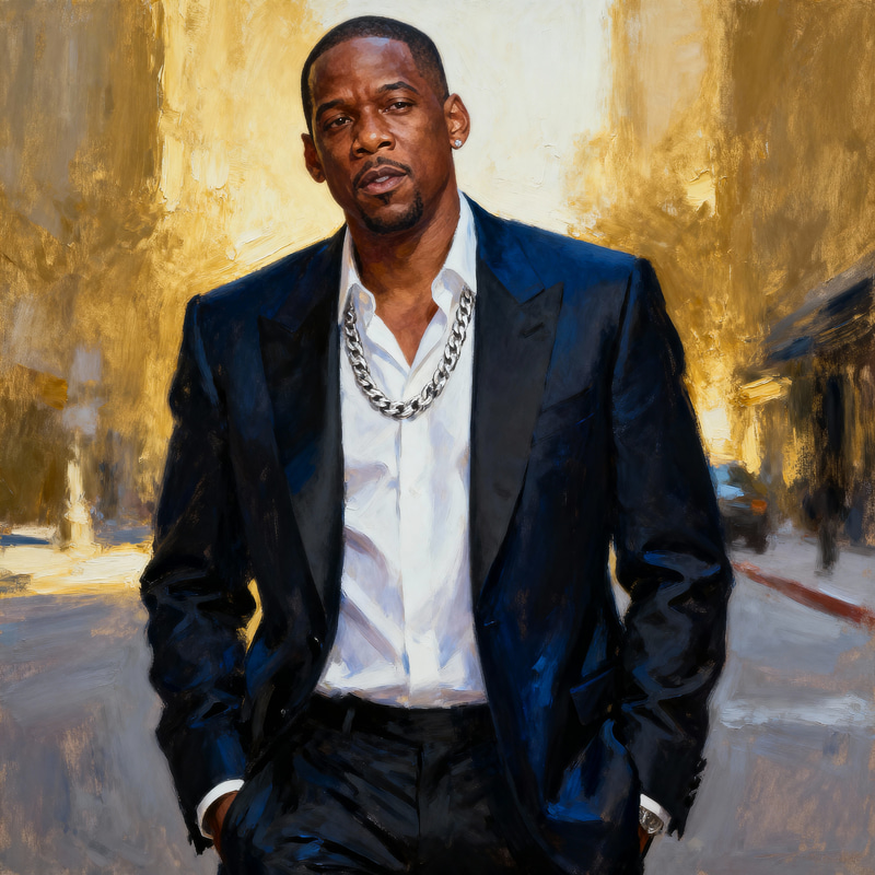 Lifelike Oil Painting of Jay Z Lifelike Oil Painting of Jay Z