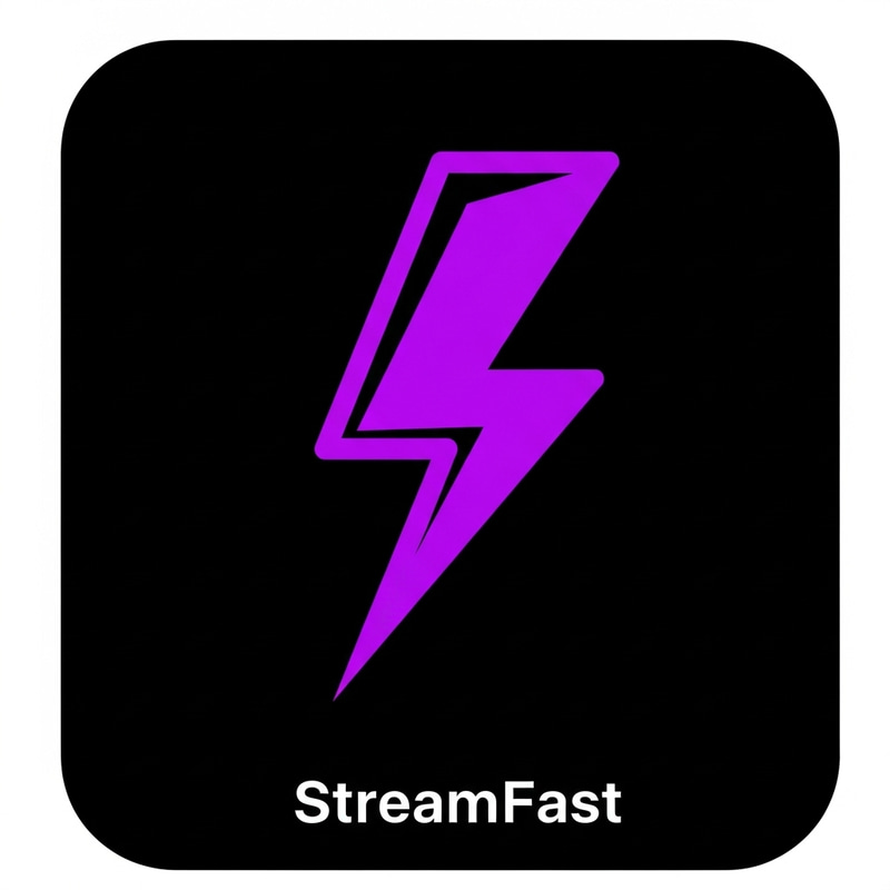 StreamFast App Icon Design - Lightning Theme StreamFast App Icon Design - Lightning Theme