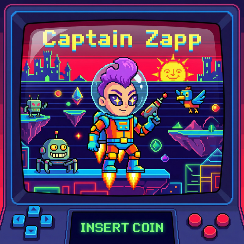 Original 1980s Inspired Video Game Character