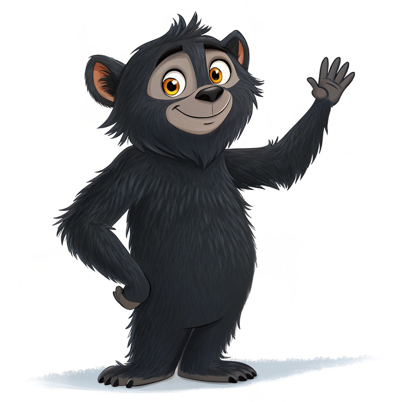 Charming Black Furry Character Design Charming Black Furry Character Design