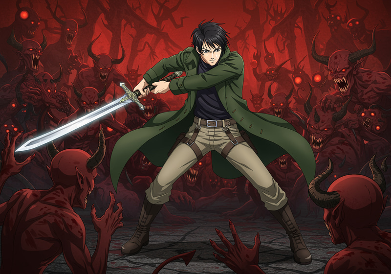 Heroic Battle Against Hellish Demons