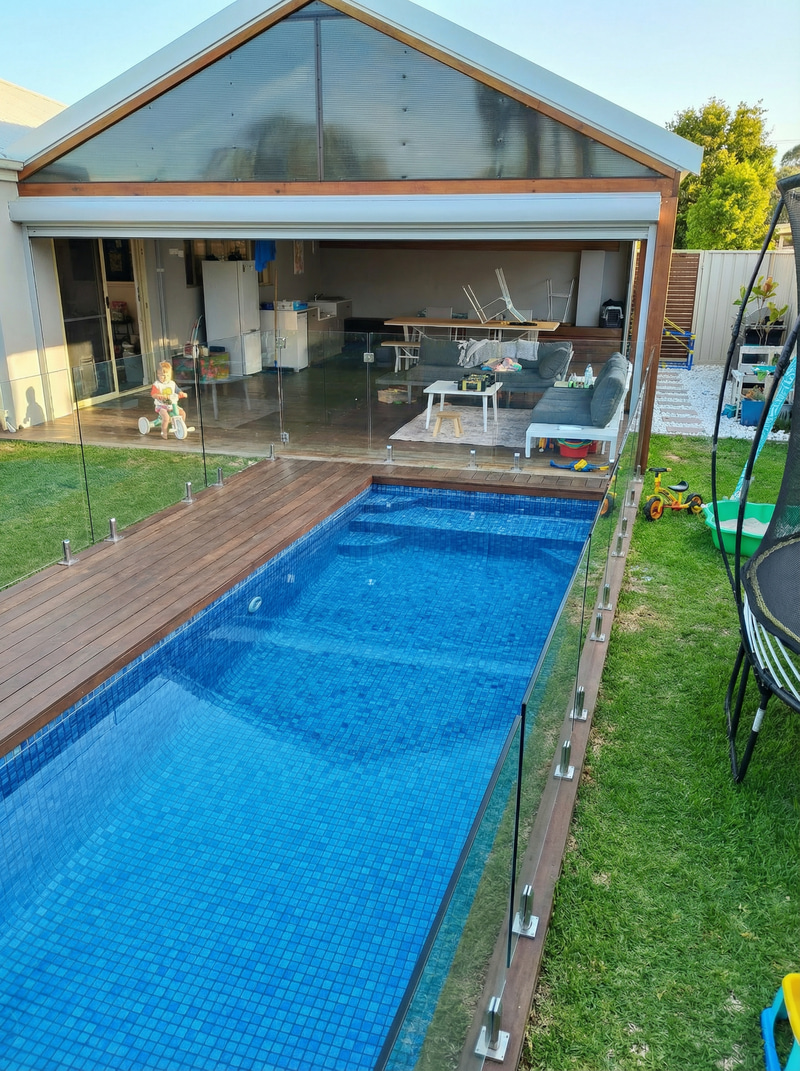 Stunning Rectangle Pool Designs with Undercover Decks