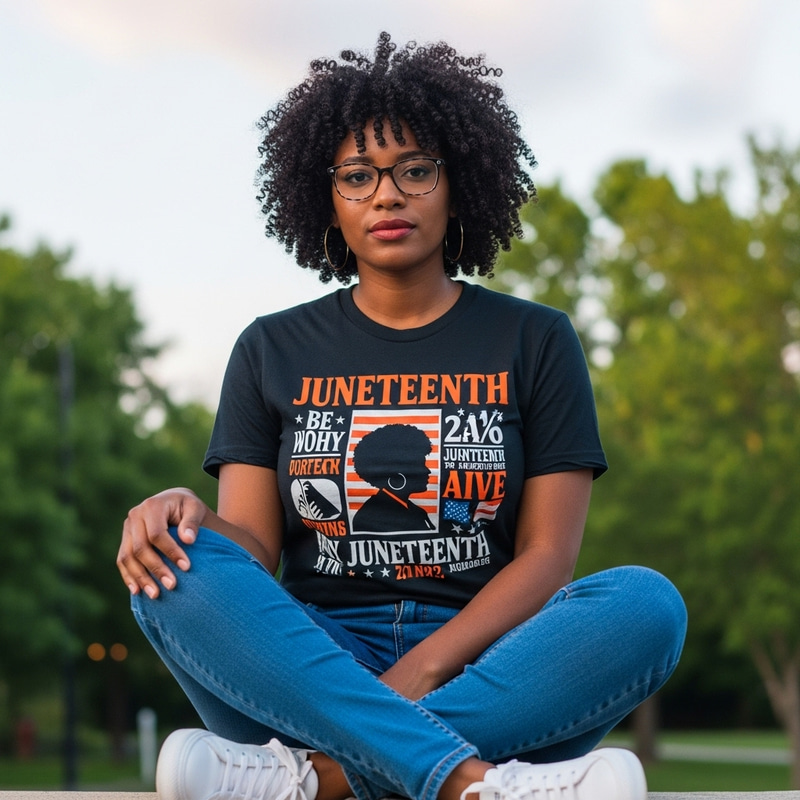 Stylish Juneteenth Tee for Empowered Women Stylish Juneteenth Tee for Empowered Women