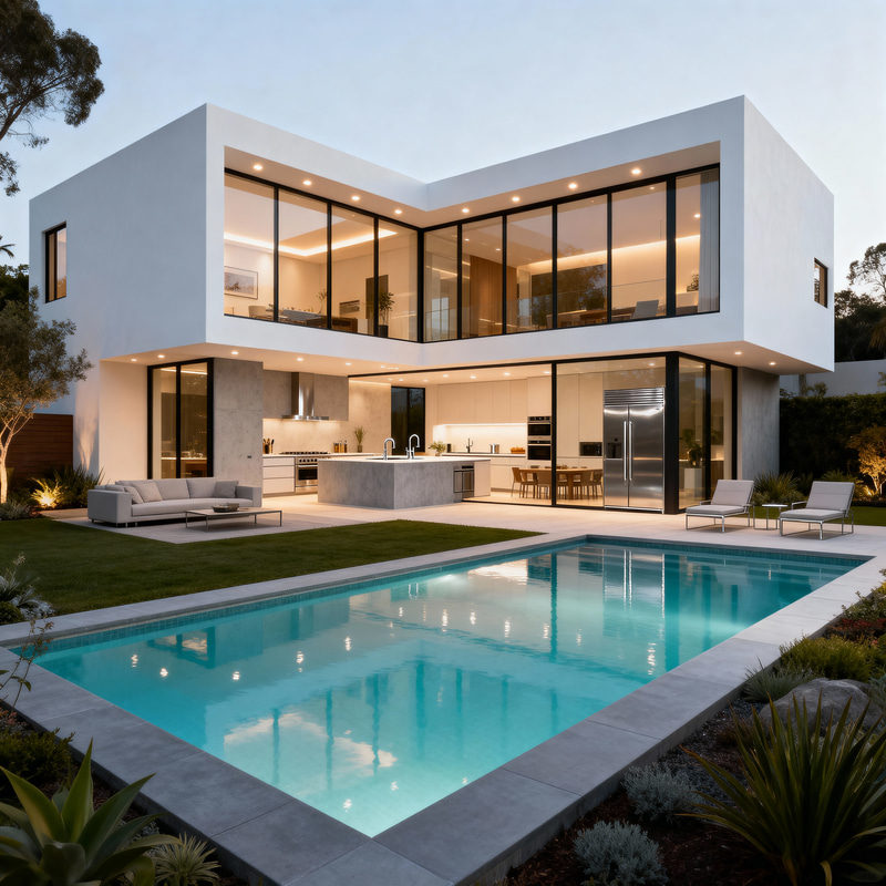 Modern 4 Bedroom House Plans with Pool Modern 4 Bedroom House Plans with Pool