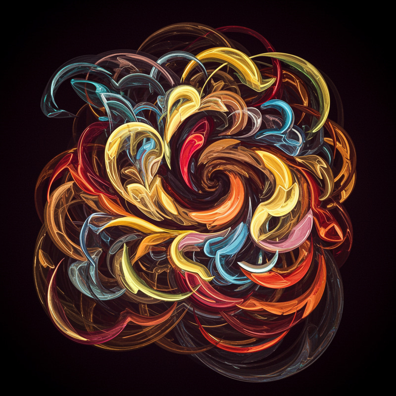 Swirling Abstract Art on True Love