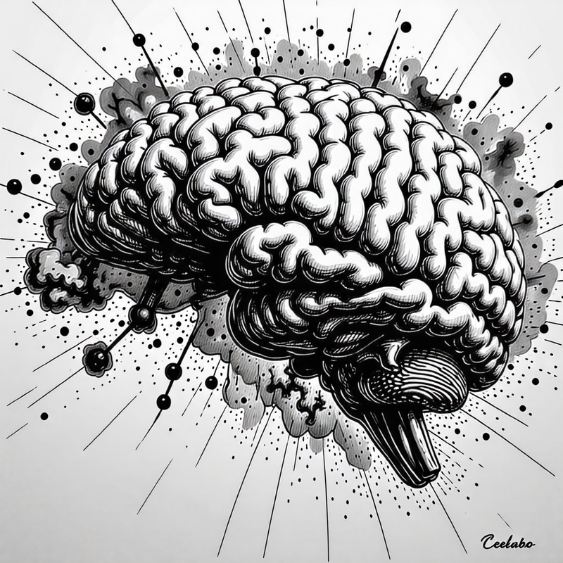 Explore the Mind: Brain Explosion Drawing