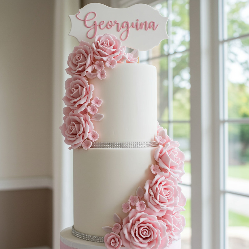 Elegant Christening Cake for Georgina