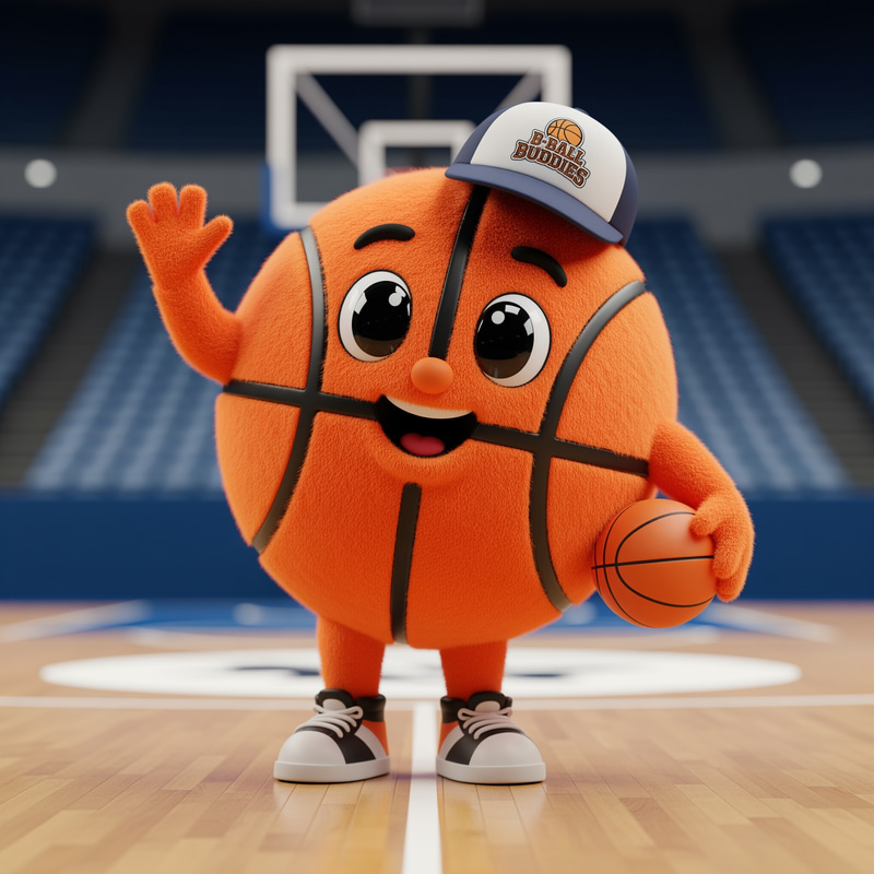 Cute Basketball Mascot Design