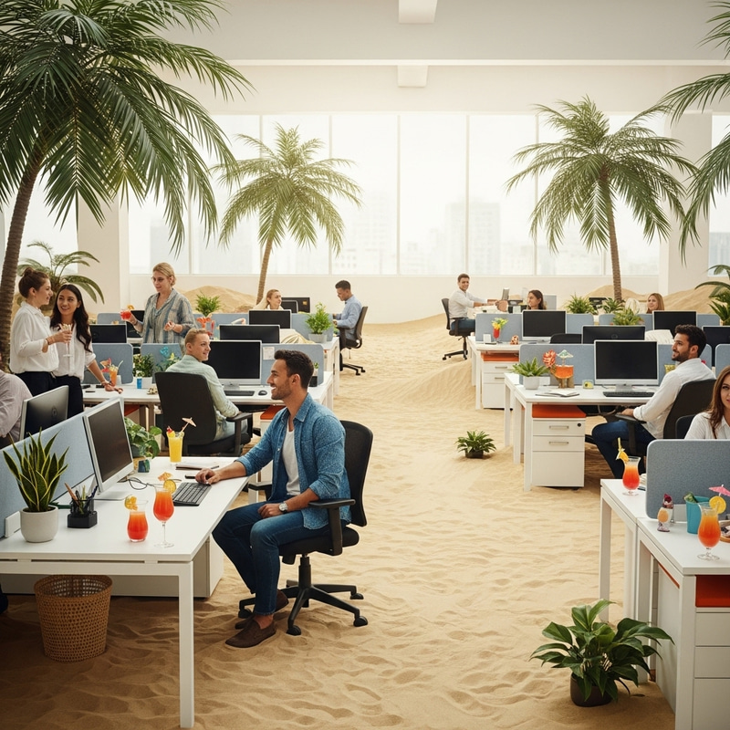 Relaxing Office Space: Vacation Vibes at Work Relaxing Office Space: Vacation Vibes at Work