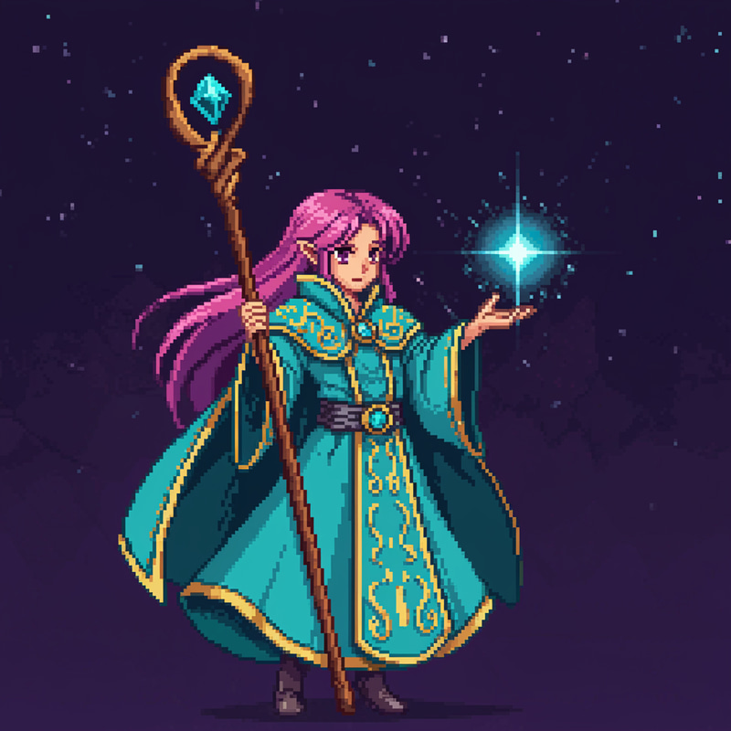 8-Bit Mage Sprite Art Collection 8-Bit Mage Sprite Art Collection