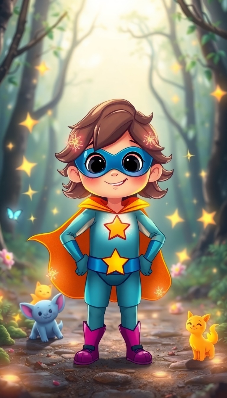 Magical Superhero in Enchanted Forest Magical Superhero in Enchanted Forest