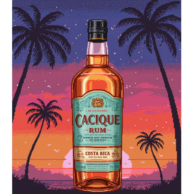 Cacique Bottle Pixel Art from Costa Rica Cacique Bottle Pixel Art from Costa Rica