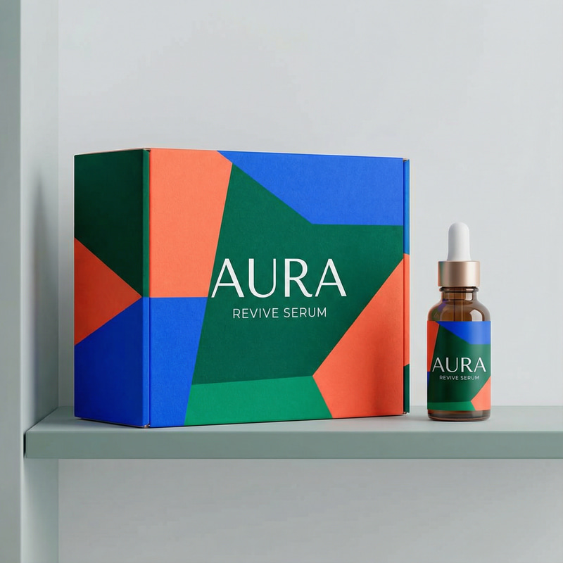 Modern Product Packaging Design with Bold Colors Modern Product Packaging Design with Bold Colors