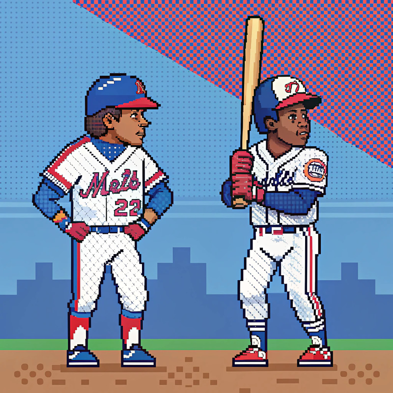 Retro 80s Video Game Mets Players: Soto & Lindor Retro 80s Video Game Mets Players: Soto & Lindor
